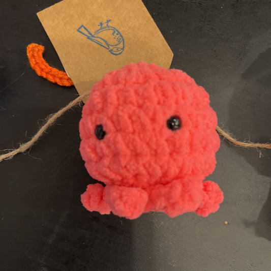 Octopus Plushie Neon Pink