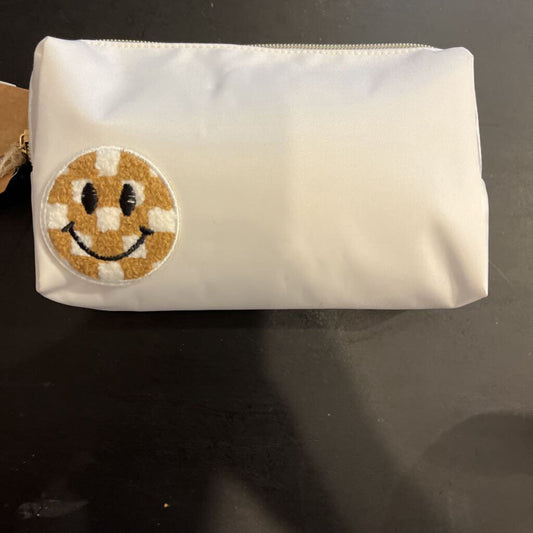 Makeup Bag Brown Smiley