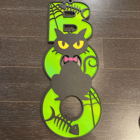 Black Cat door hanger