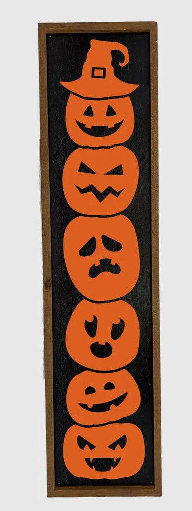 Stacked Pumpkin Halloween Sign