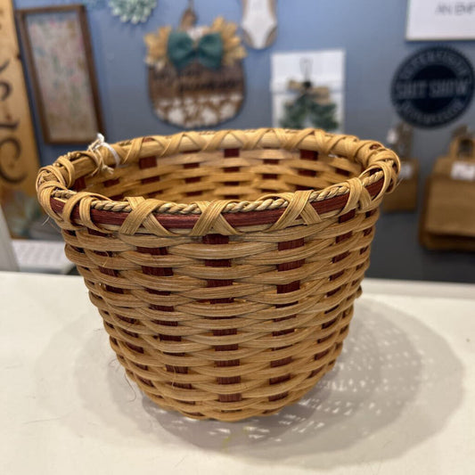 #35 Spoon Basket 3in Base Brown/Stn