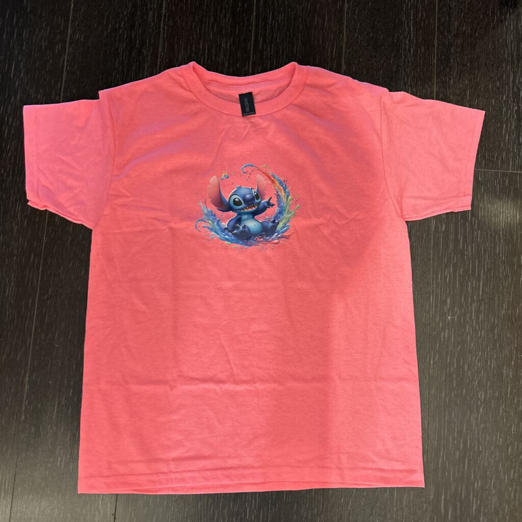 Stitch #4 Youth, SS T-Shirt Pink