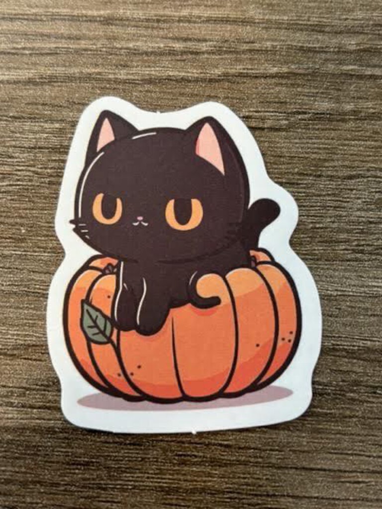 Sticker - Cat in Pumpkin