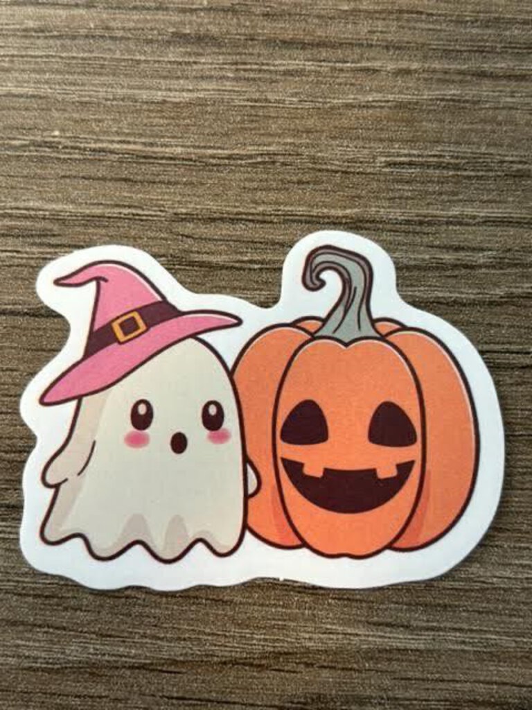 Sticker - Ghost and Pumpkin