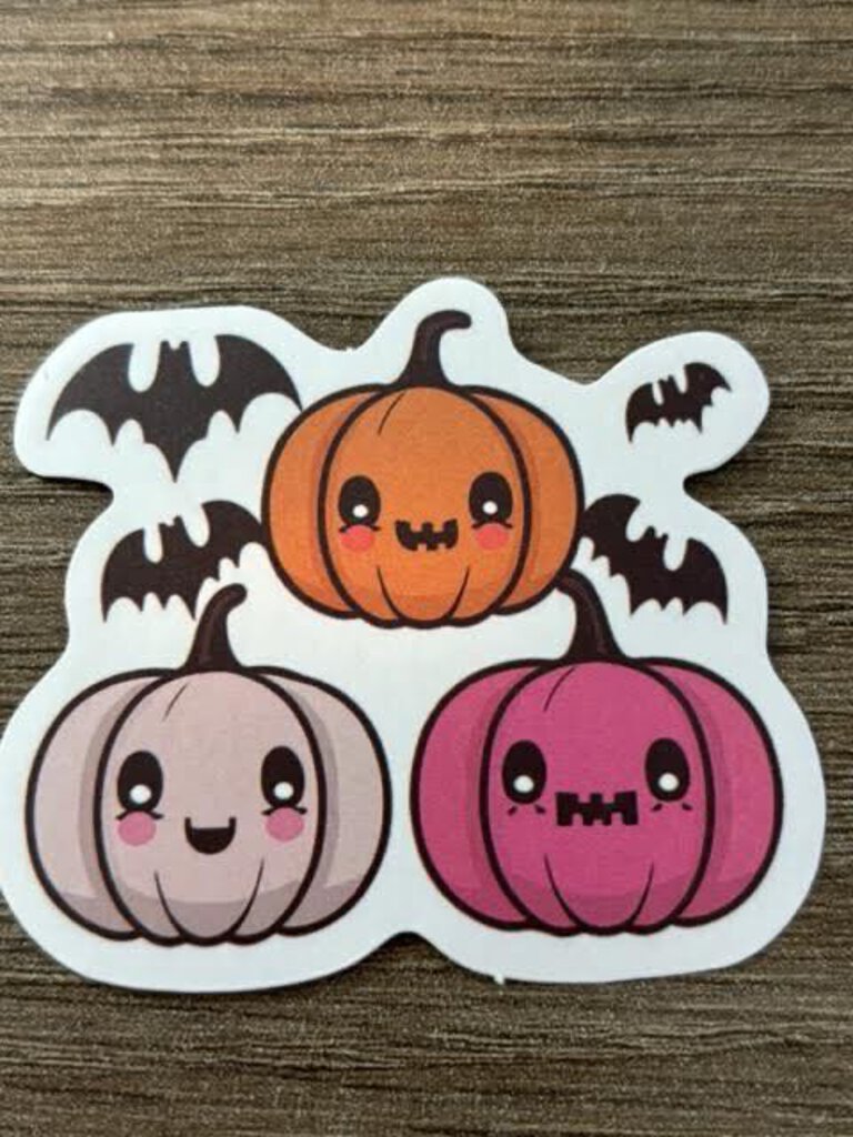 Sticker - Pumpkins w/ bats