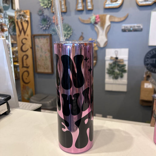 Tay Swift Blk Era Mirror Pink 20oz Tumbler