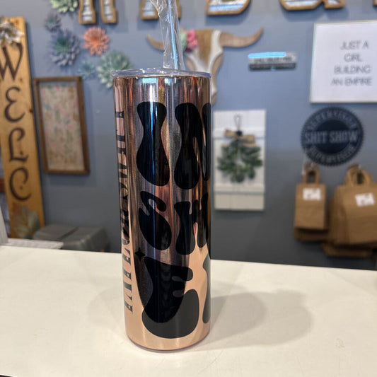 Tay Swift Blk Era Mirror Gold 20oz Tumbler