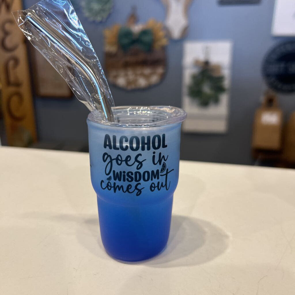 Alcohol Wisdom Frosted Blu oz Shot