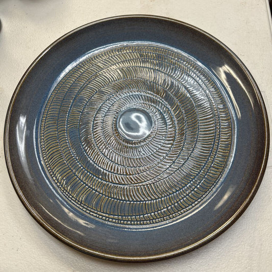 Carved Plate (Blue)