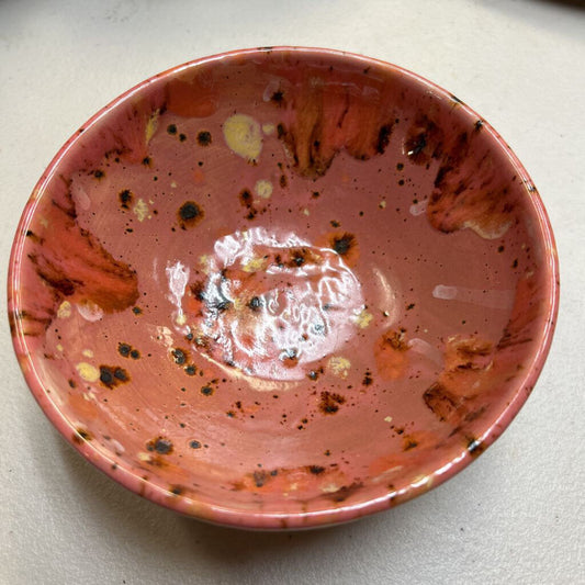 Pink Splatter Bowl