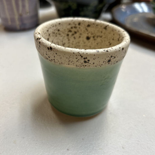 Small Cup-Green/White