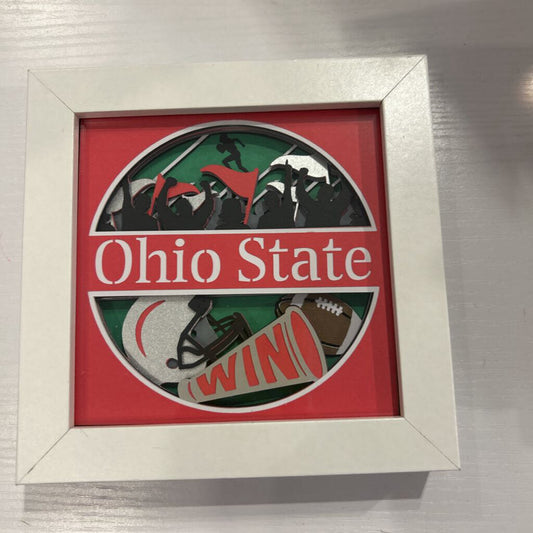 5x5 Wh Ohio State Shadow Box