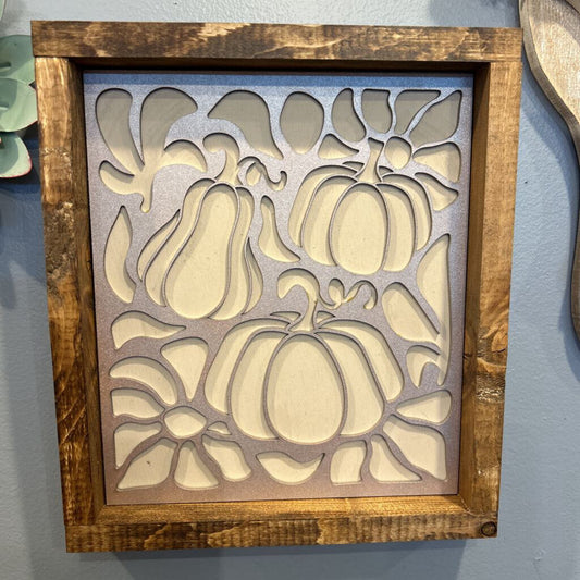 Rose Gold Ivory Pumpkin Abstract