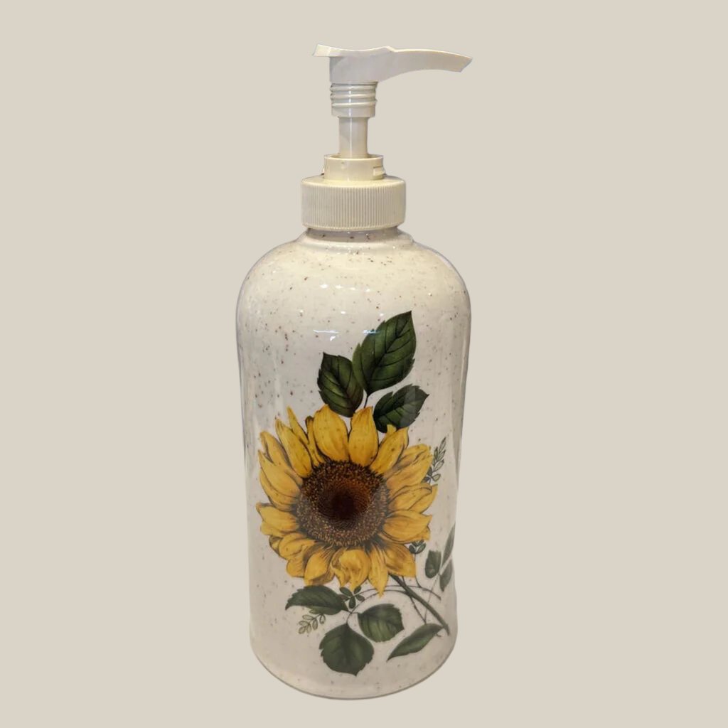 Soap/Lotion Speckled Bottle Sunflower