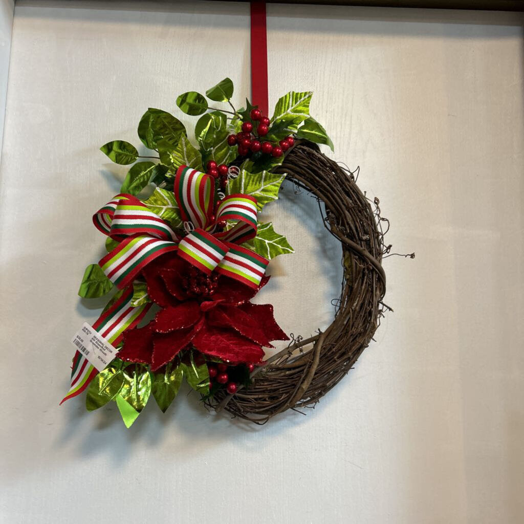 Green/Red Grapevine Wreath