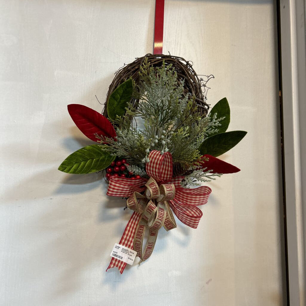 Gingham Grapevine Wreath