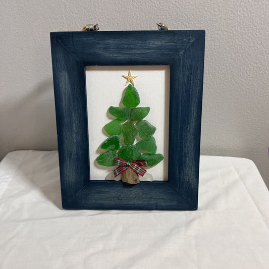 Beach Glass Christmas Tree Wall Art