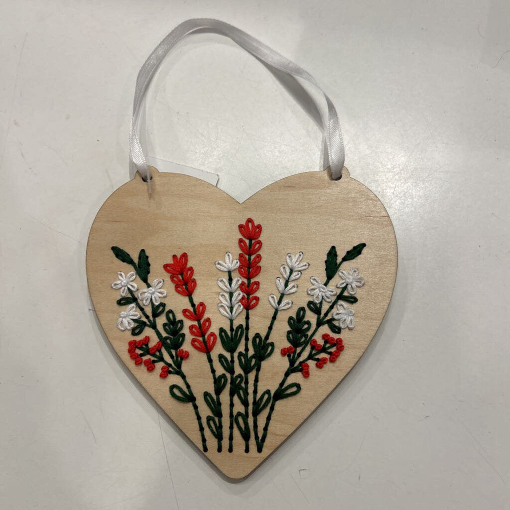 Christmas Heart Florals Ornament