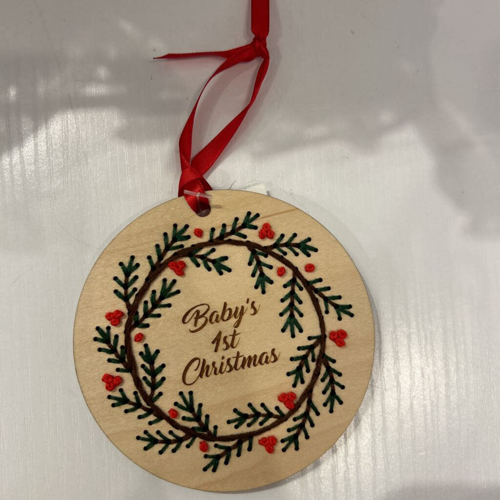 Baby's 1st Christmas Ornament-Red Berries