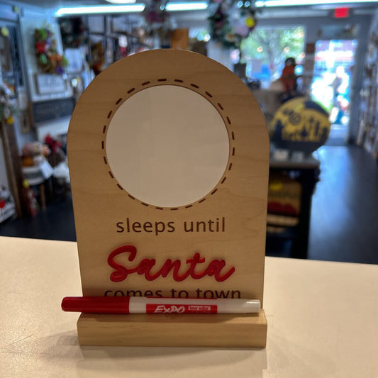 Sleeps Until Santa Comes to Town Countdown w/Marker-Circle