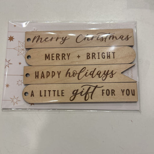 Wooden Gift Tag Set