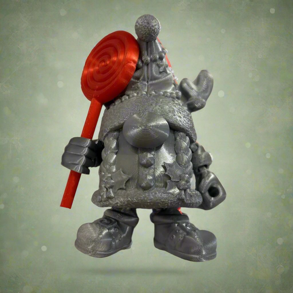 Christmas Gnome - Girl Gray Lollipop