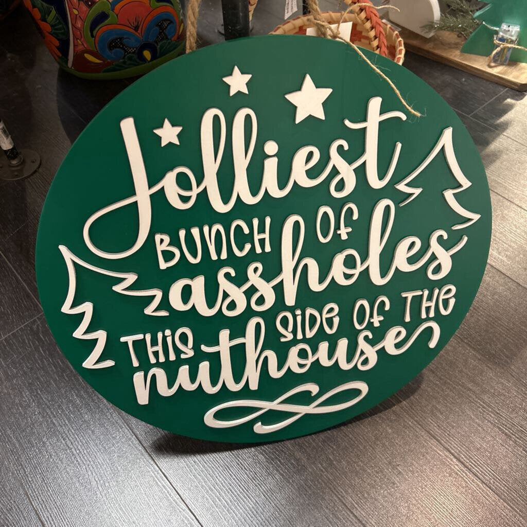 Jolliest A$holes Green Door Hanger