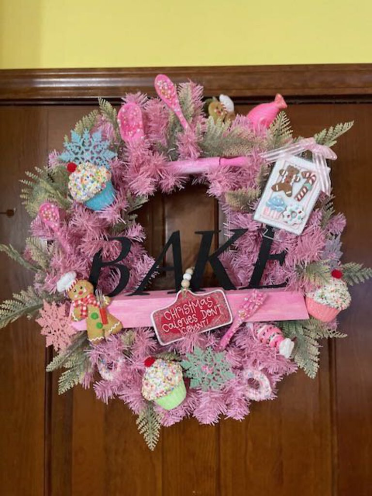 wreath bake sign