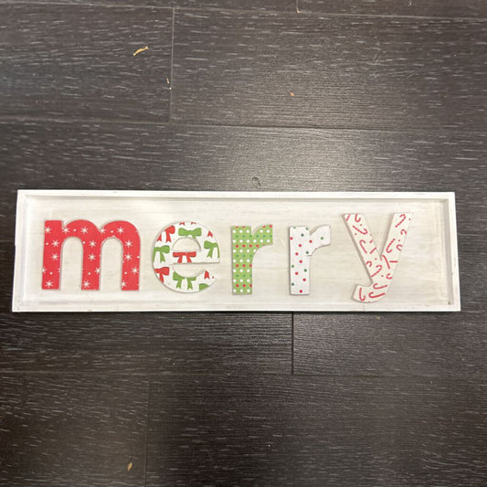 Merry Framed Sign