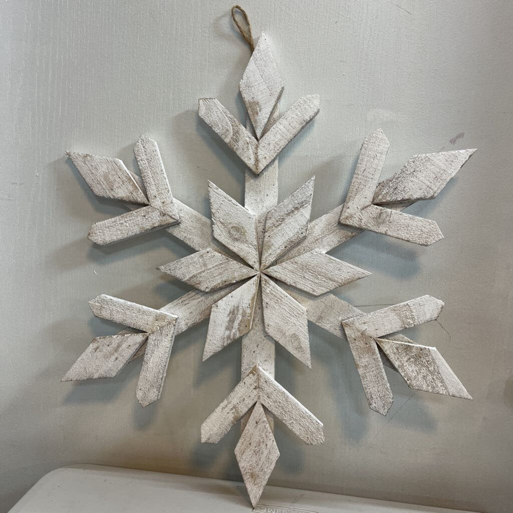 White Wooden Snowflakes