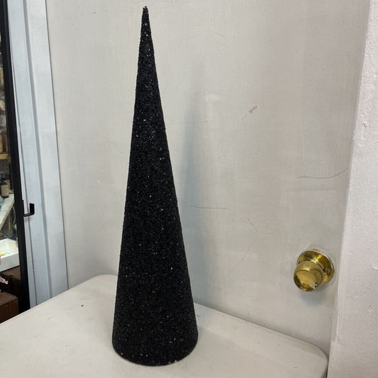 Large Black Glass Beads Cone Tree