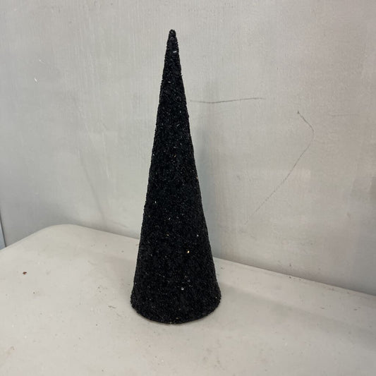 Small Cone Tree w/Black Glass Beads