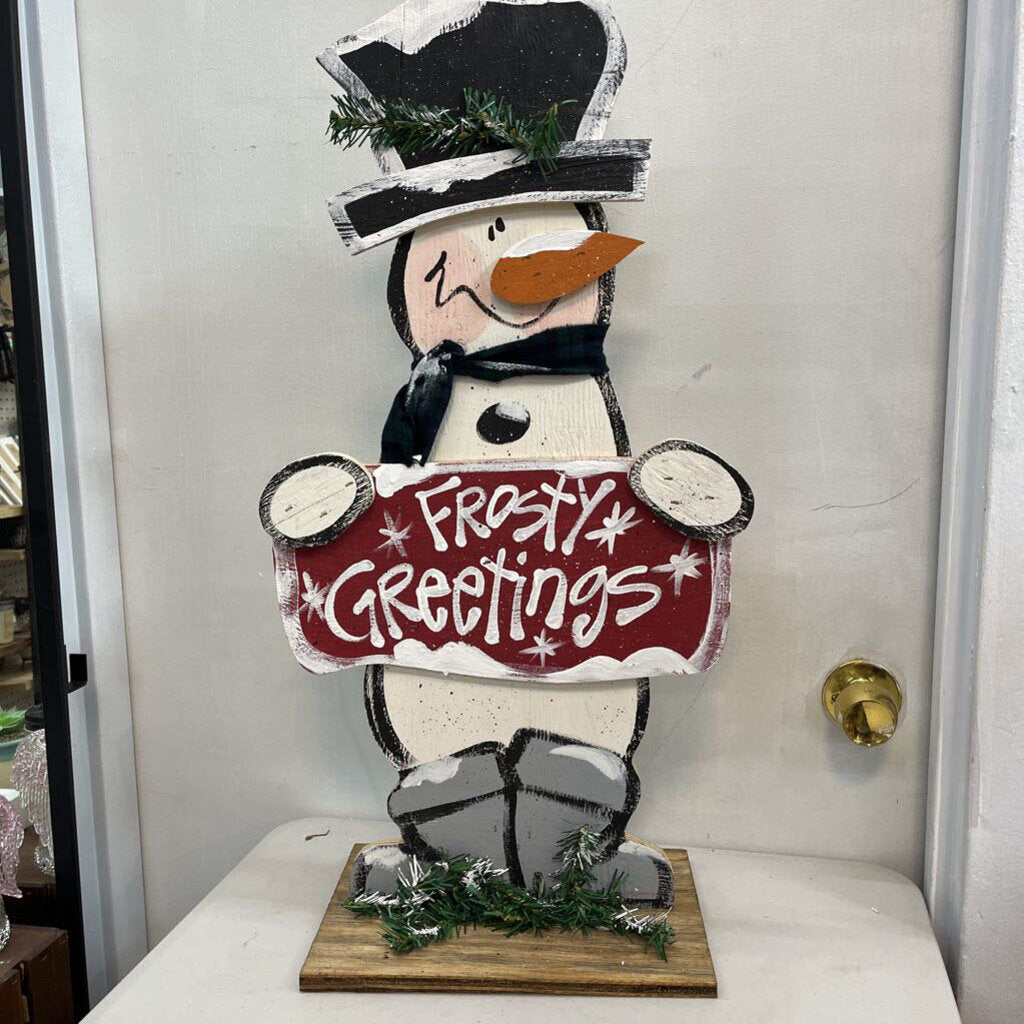 Snowman w/Signs, Hands Base