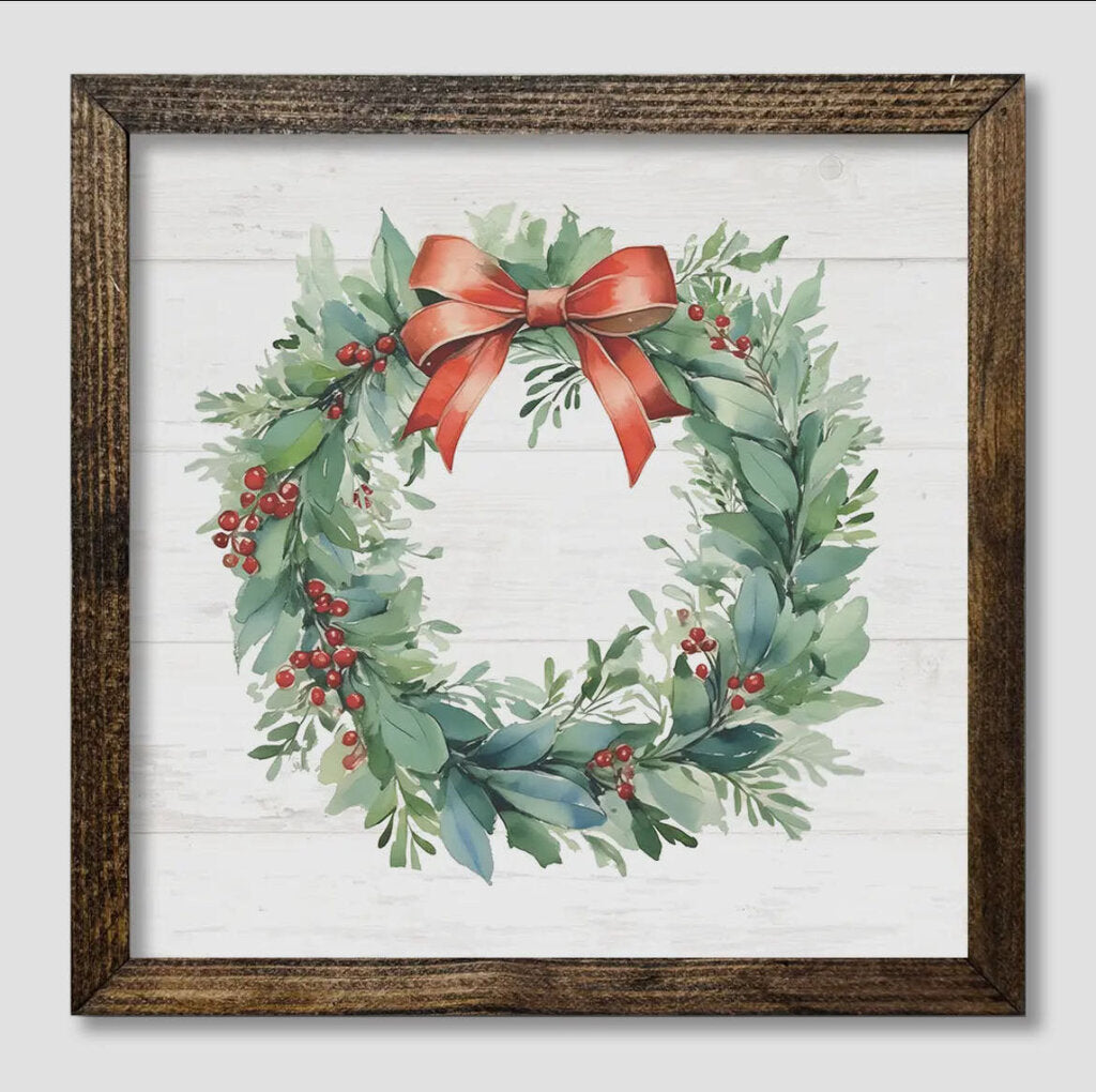 Wreath w/Bow & Berries