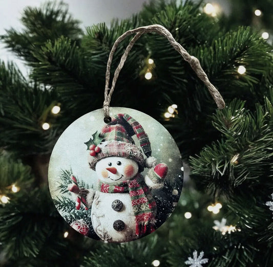 Vintage Snowman Ornament