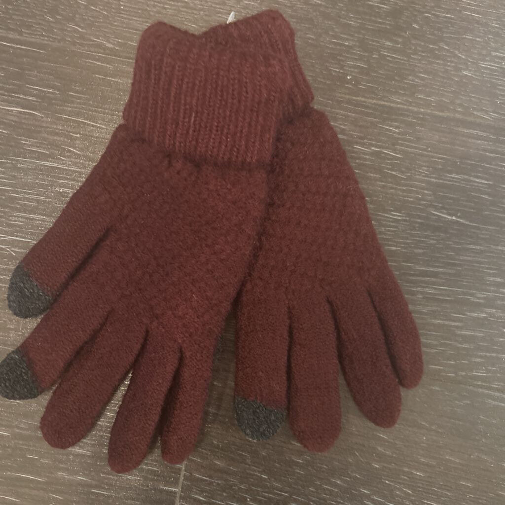 Touch screen gloves Burgundy