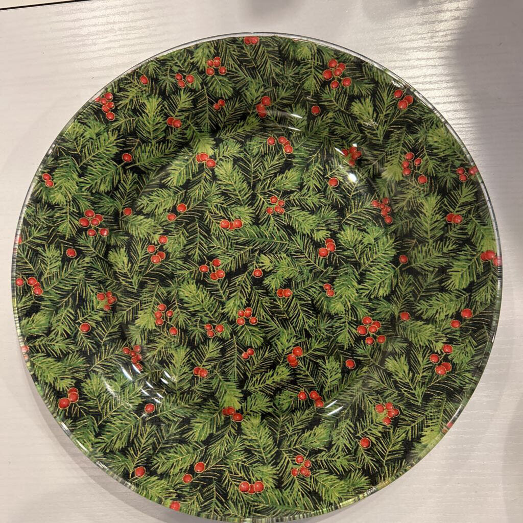 Plate Christmas Evergreen