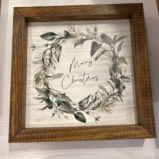 Timberland Frame Wreath Greenery Merry Xmas