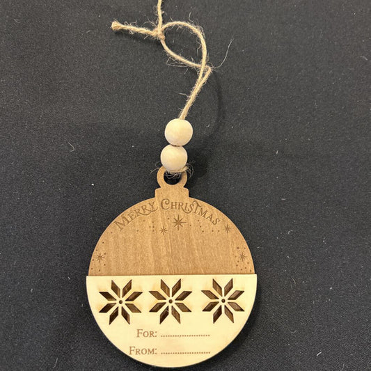 Snowflake Gift Card Bulb