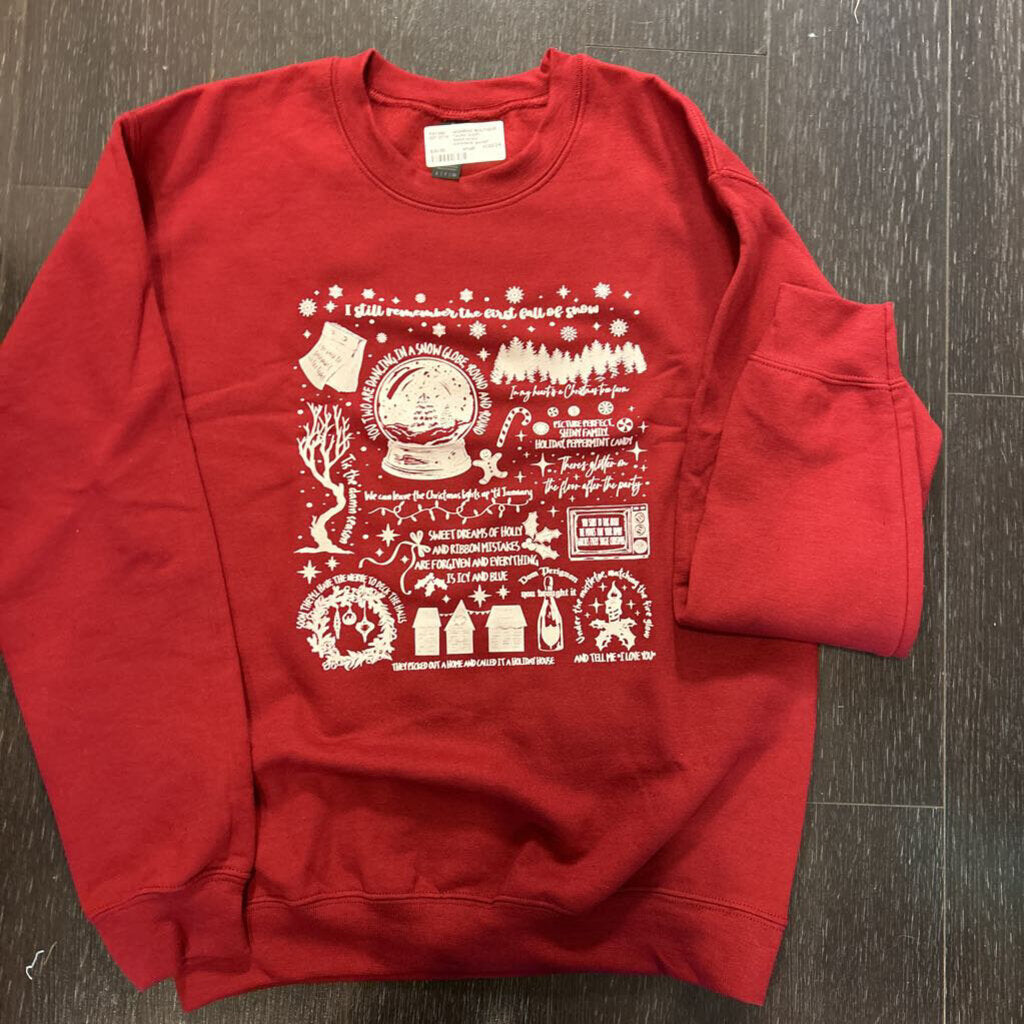 Taylor Swift Xmas lyrics crewneck