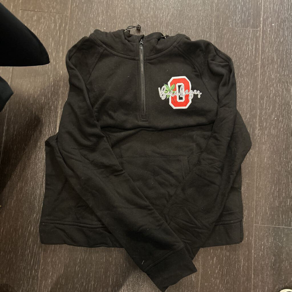 Black Ohio State Hoodie quarter zip sweatshirt