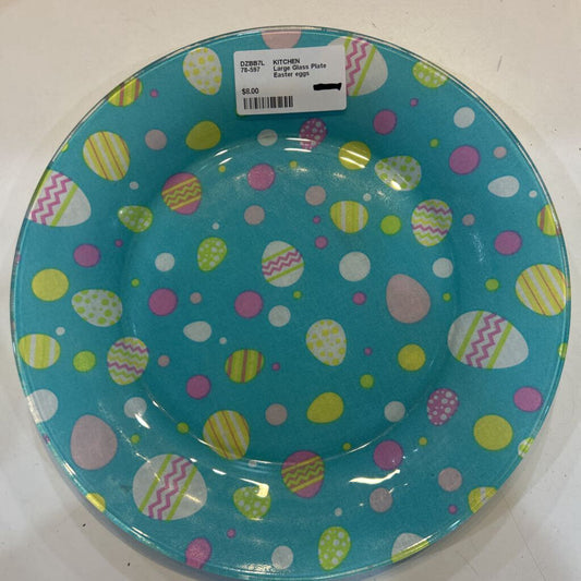Large Glass Plate Easter eggs