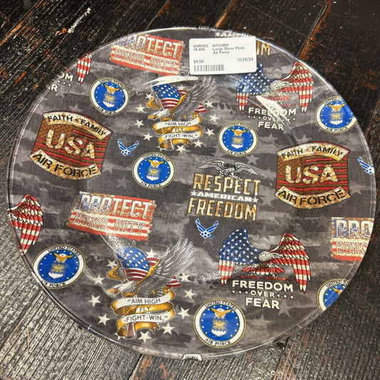Large Glass Plate Air Force