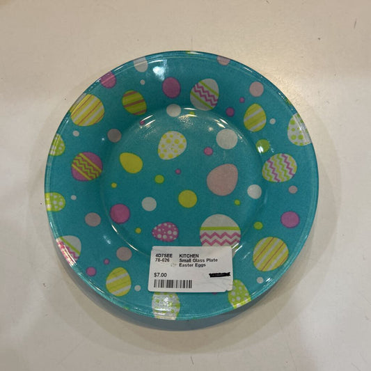 Small Glass Plate Easter Eggs