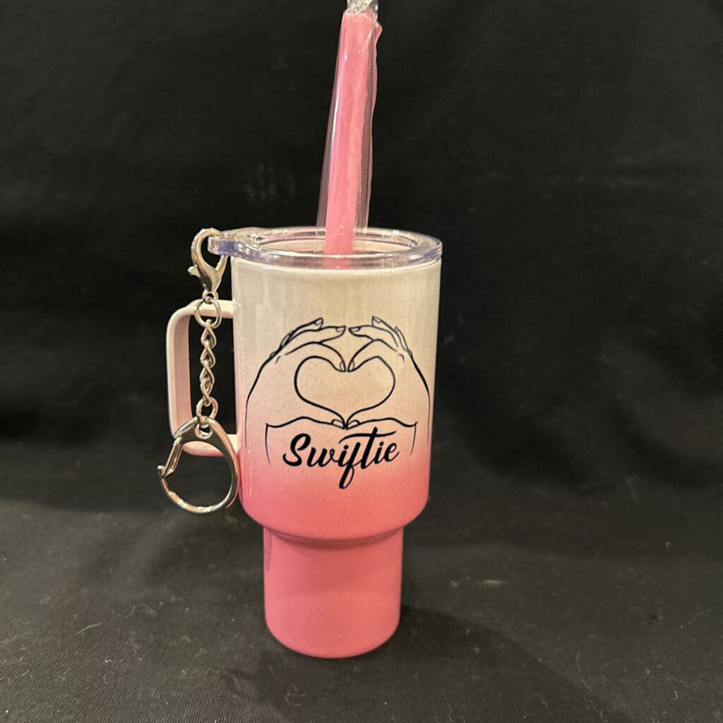 Taylor Swift Hands/ Butterfly Pink 4oz Ombre Tumbler