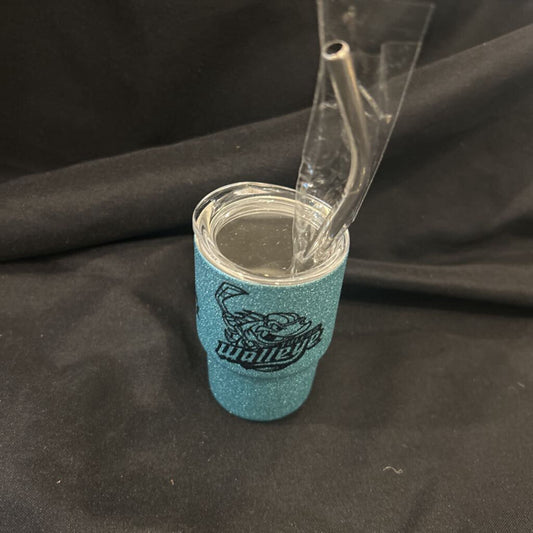 Toledo Walleye Blue Glitter 3oz mini Tumbler