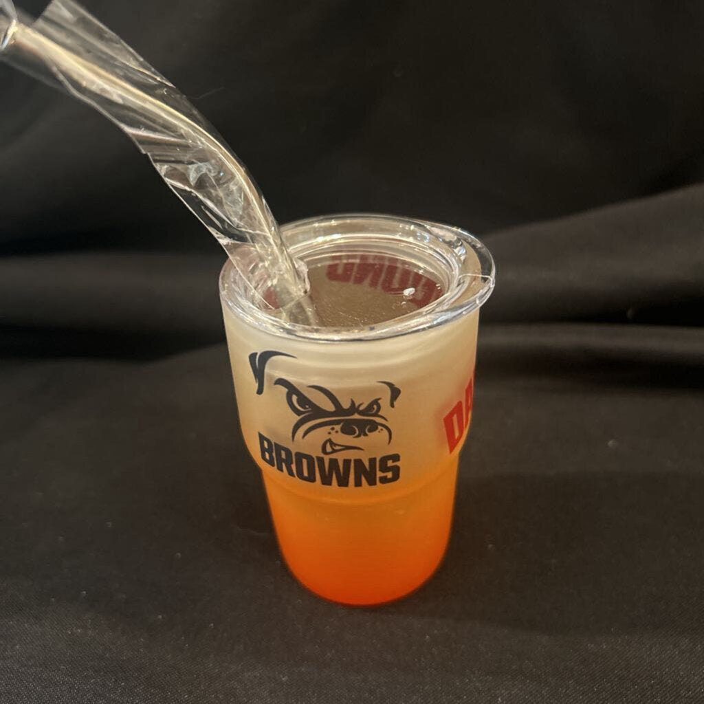 Clev Browns Dawg Pound Frost Orange mini Tumbler