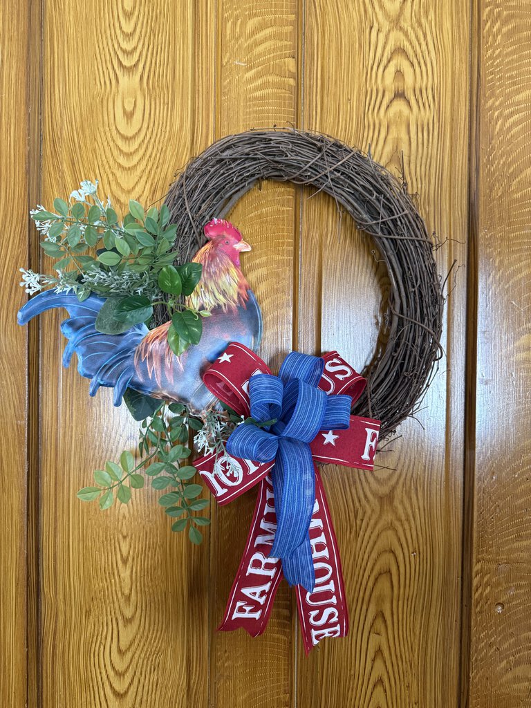 Farmhouse Rooster Wreath