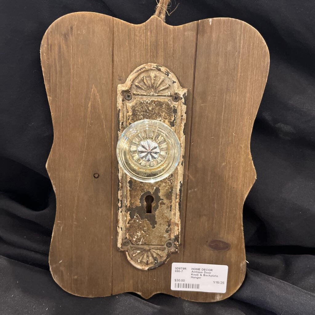 Antique Door Knob & Backplate Hanger