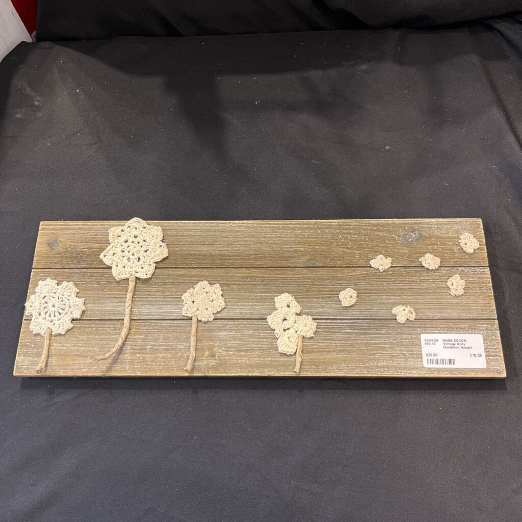 Vintage Doily Dandelion Hanger
